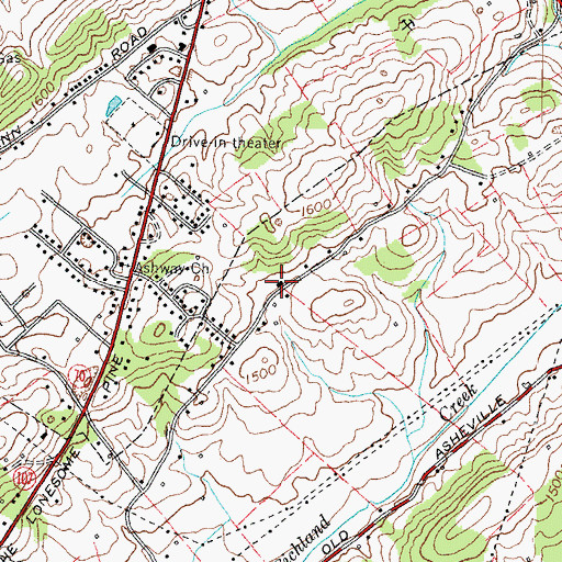 Topographic Map of Frazier School (historical), TN