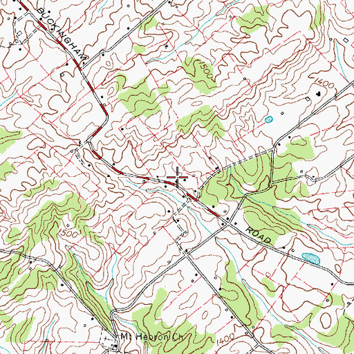 Topographic Map of Glendale School (historical), TN