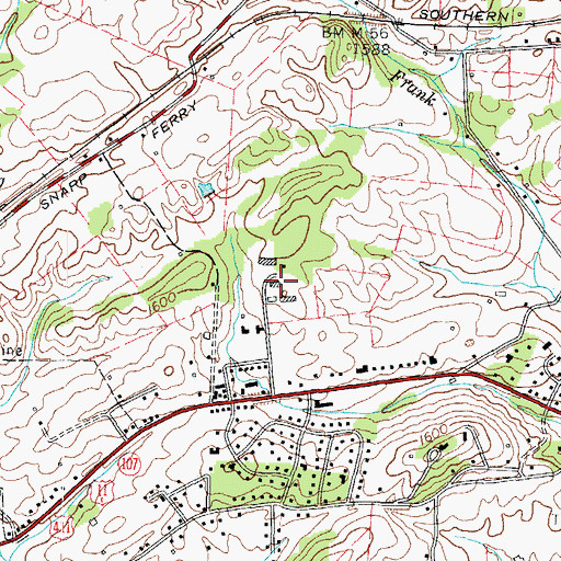 Topographic Map of Greene County Fairgrounds, TN