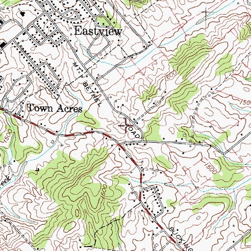 Topographic Map of Holly Hills, TN