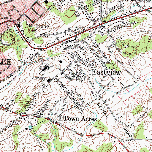Topographic Map of Home Field Terrace, TN