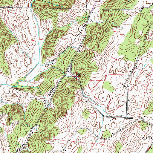 Topographic Map of Jones Ridge, TN