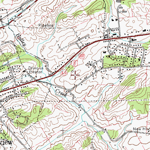 Topographic Map of Laughlin Memorial Hospital, TN