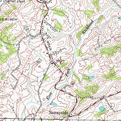 Topographic Map of Mays Subdivision, TN