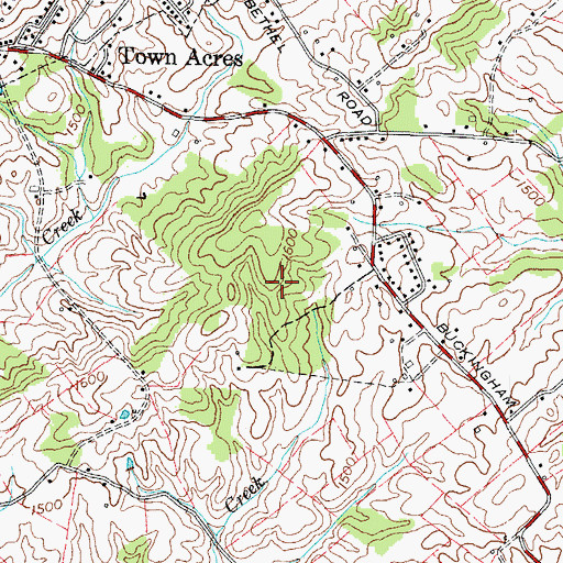 Topographic Map of Oak Hills, TN