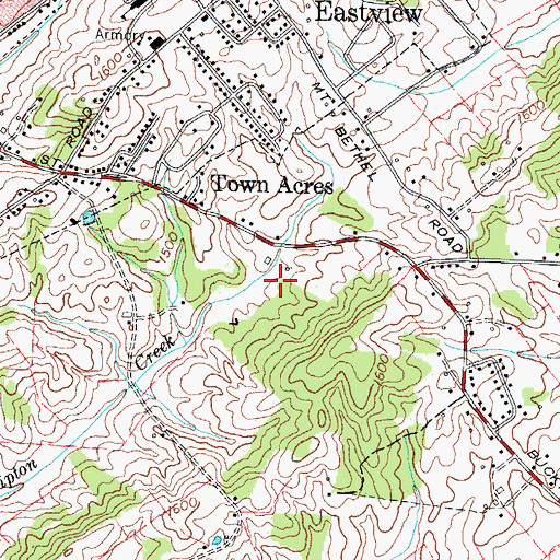 Topographic Map of Pinecrest, TN