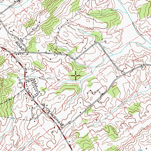 Topographic Map of Rustic Acres, TN