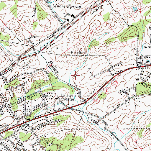 Topographic Map of Sky Lift Shopping Center, TN