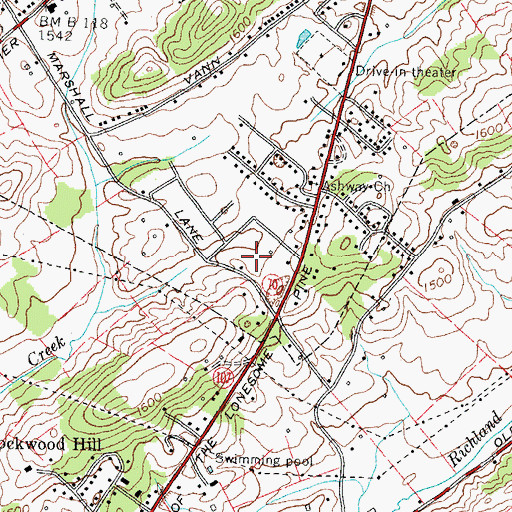 Topographic Map of Windy Hills, TN