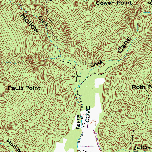 Topographic Map of Burrows Mill (historical), TN
