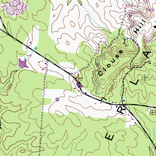 Topographic Map of Clouse Hill, TN