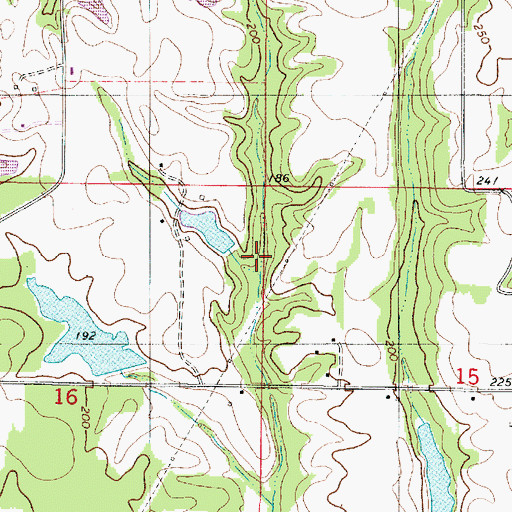Topographic Map of B W Coleman Dam Number 1, AL