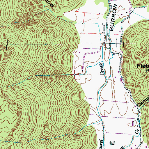 Topographic Map of Fults Hollow, TN