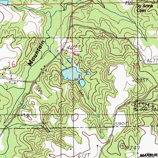 Topographic Map of Lightfoot Dam, AL
