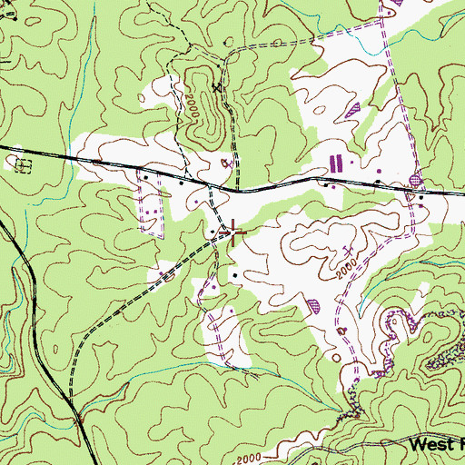Topographic Map of Sartain Springs, TN