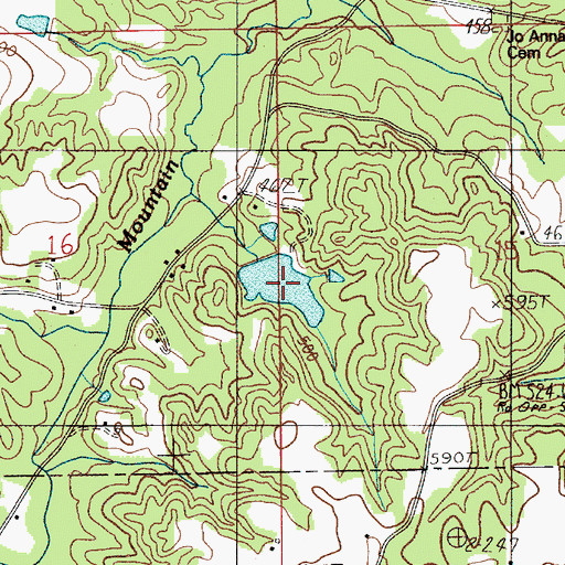 Topographic Map of Lightfoot Lake, AL