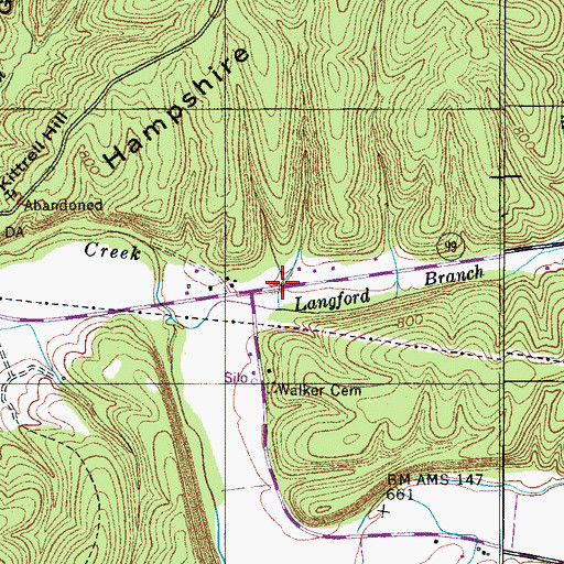 Topographic Map of Big Siding (historical), TN