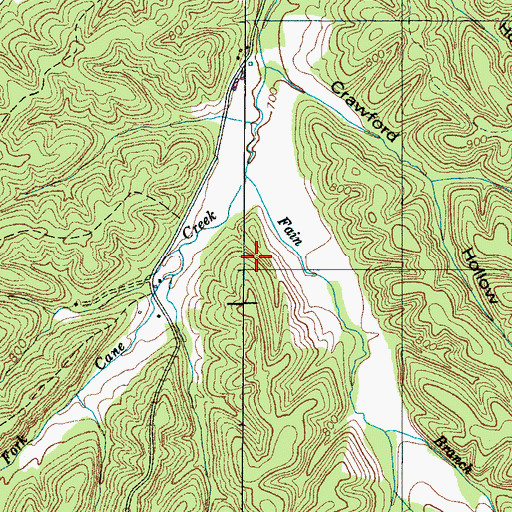 Topographic Map of Blackburn Cemetery, TN