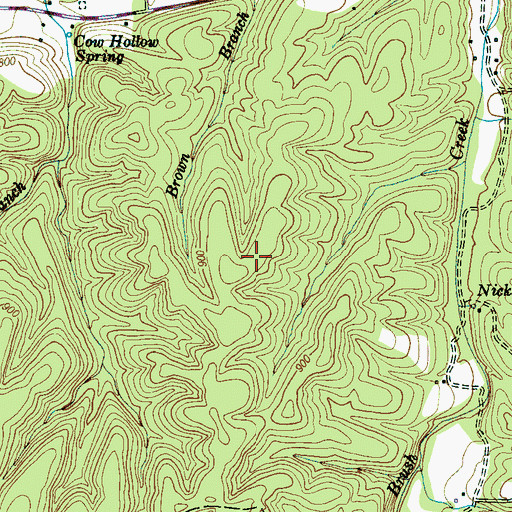 Topographic Map of Brown Prospect, TN