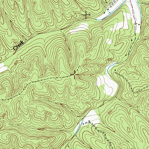 Topographic Map of Brush Creek Bank Prospect Three, TN