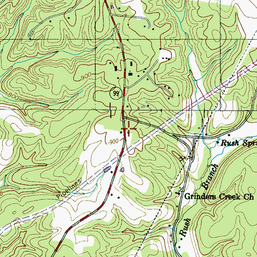 Topographic Map of Christian Prospect Number One, TN