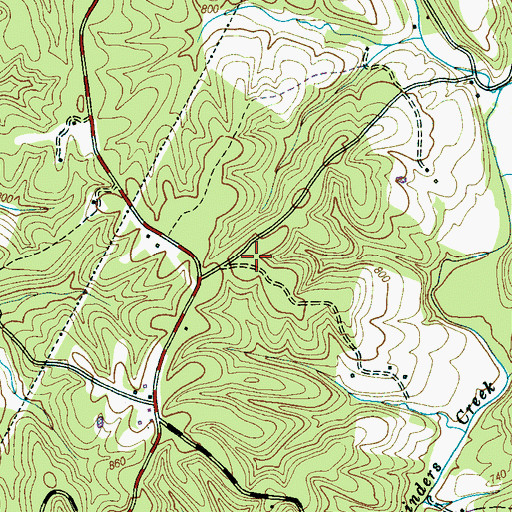 Topographic Map of Christian Prospect Number Two, TN