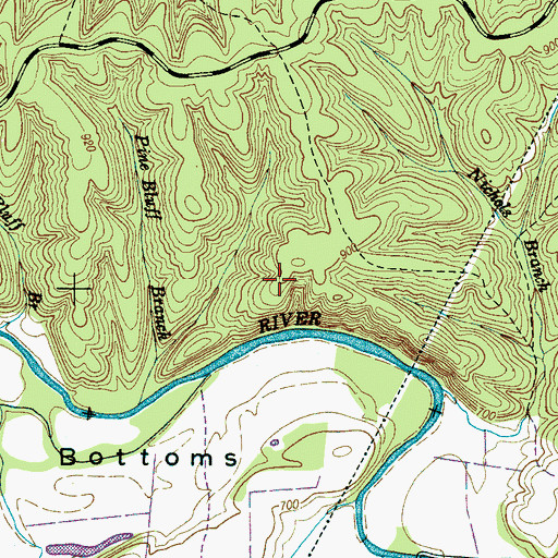 Topographic Map of Christian Prospect Number Four, TN