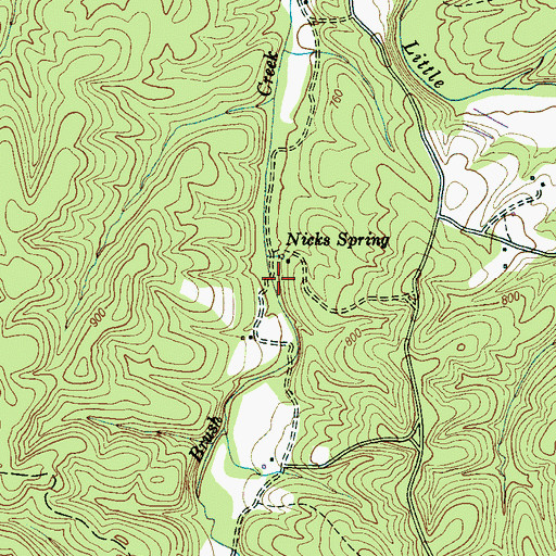 Topographic Map of Dirtdobber Cemetery, TN