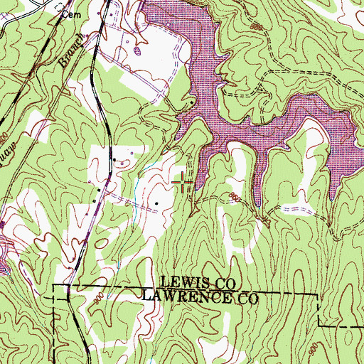 Topographic Map of Dubowich Bank Prospect, TN
