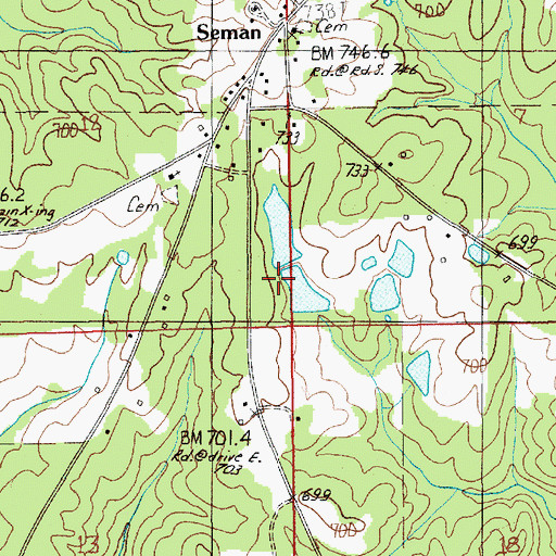 Topographic Map of Blackwell Lake Dam Number Two, AL