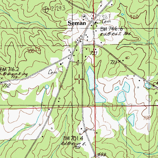 Topographic Map of Blackwell Lake Number One, AL