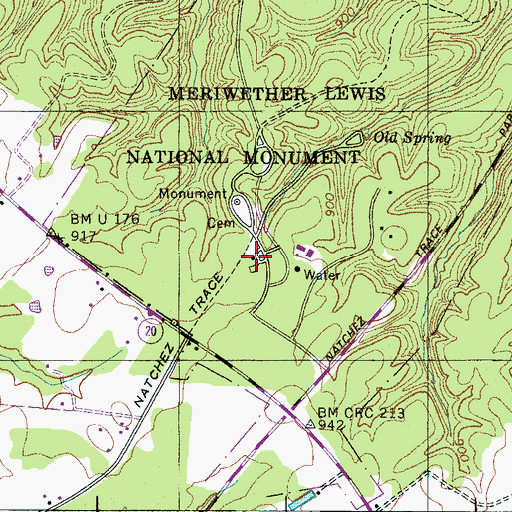 Topographic Map of Grinders Inn (historical), TN