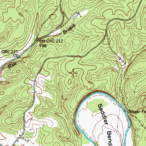 Topographic Map of Hale Bank Prospect, TN