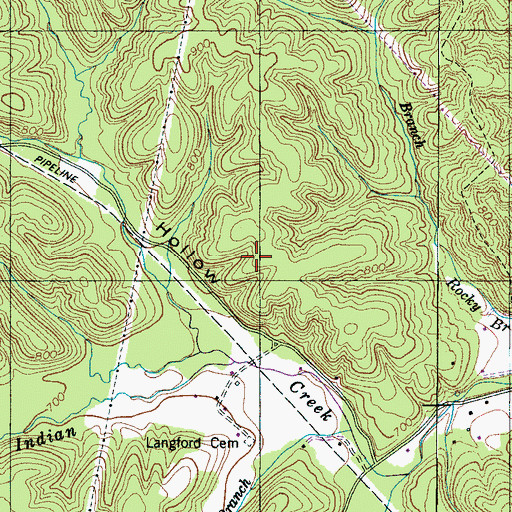 Topographic Map of Long Bank Prospect, TN