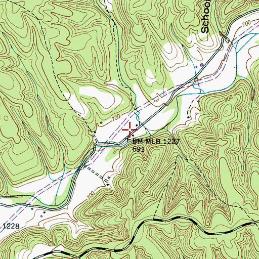 Topographic Map of McLean (historical), TN