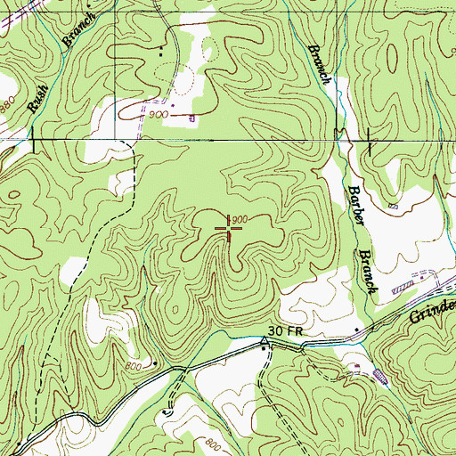 Topographic Map of Morton Prospect, TN
