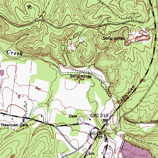 Topographic Map of Napier Iron Works (historical), TN