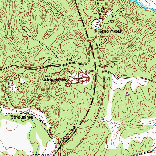 Topographic Map of Napier Mine Number One, TN