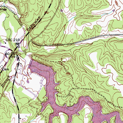 Topographic Map of Napier Mine Number Two, TN