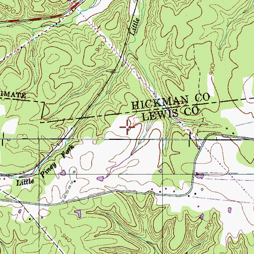 Topographic Map of Nicholson Prospects, TN