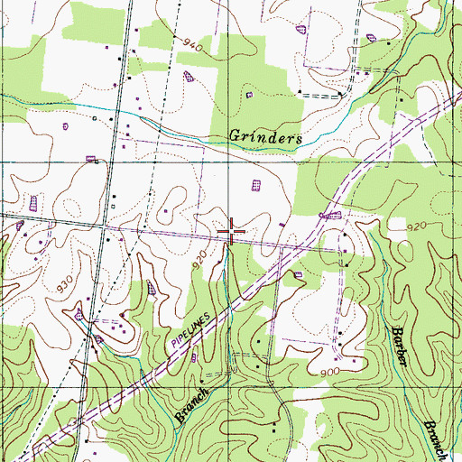 Topographic Map of Overby Prospect, TN