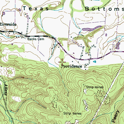 Topographic Map of Providence School (historical), TN