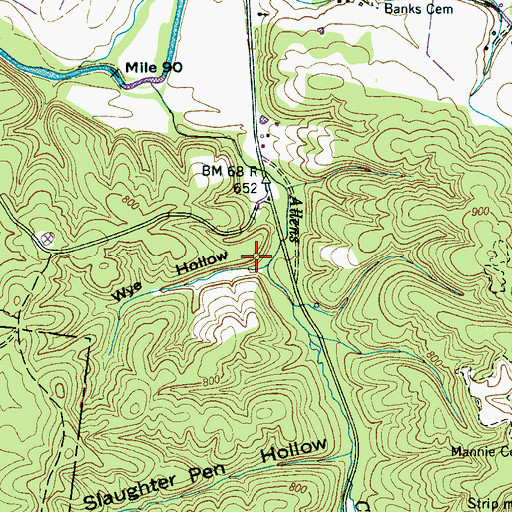 Topographic Map of Riverside School (historical), TN