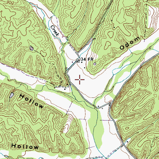 Topographic Map of Sand Trace Hollow, TN
