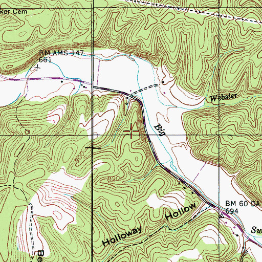 Topographic Map of Sharp Cemetery, TN