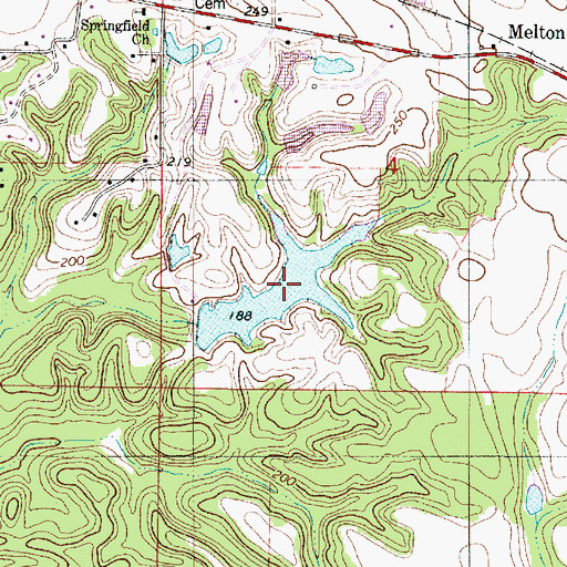Topographic Map of Massey Lake, AL