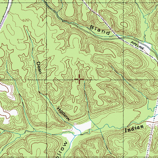 Topographic Map of Smith Bank Number Three Prospect, TN