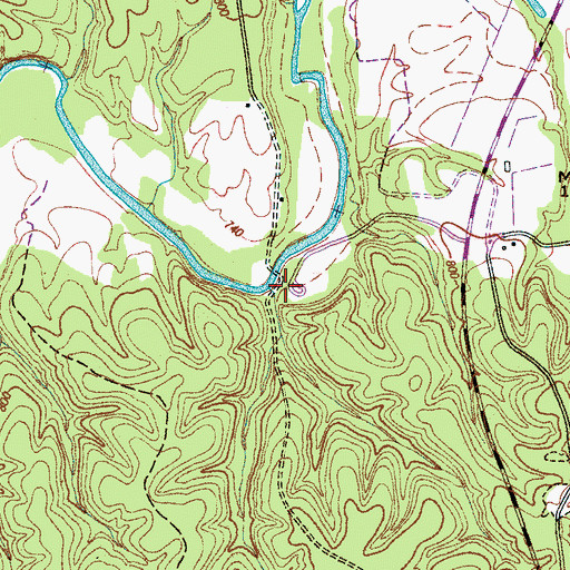 Topographic Map of Steeles Iron Works (historical), TN