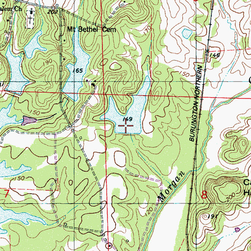 Topographic Map of Don Drennen Dam Number 1, AL