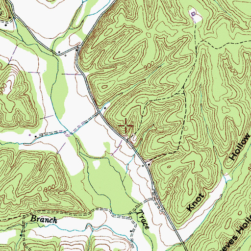 Topographic Map of Turnbow Cemetery, TN